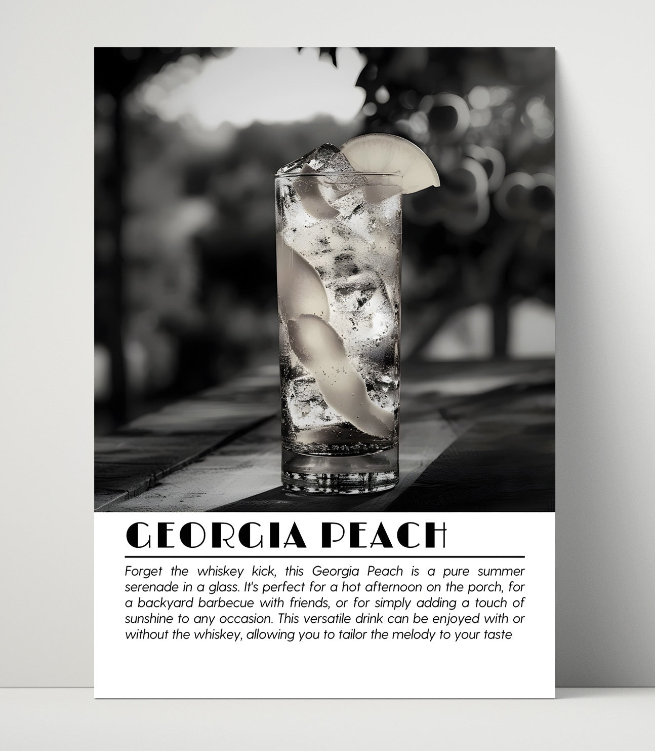 Georgia Peach Summer Serenade Drinks Defined Poster - 16x20 Unframed Print