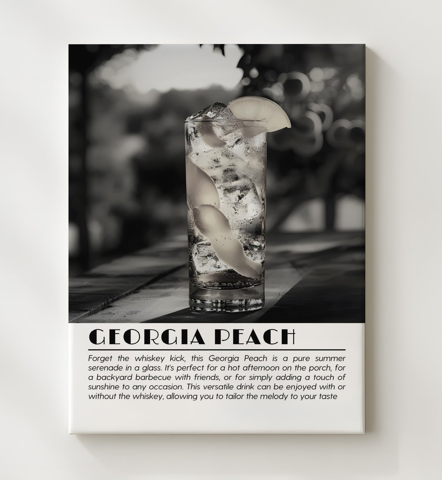 Georgia Peach Summer Serenade Drinks Defined Poster - 20x24 Canvas