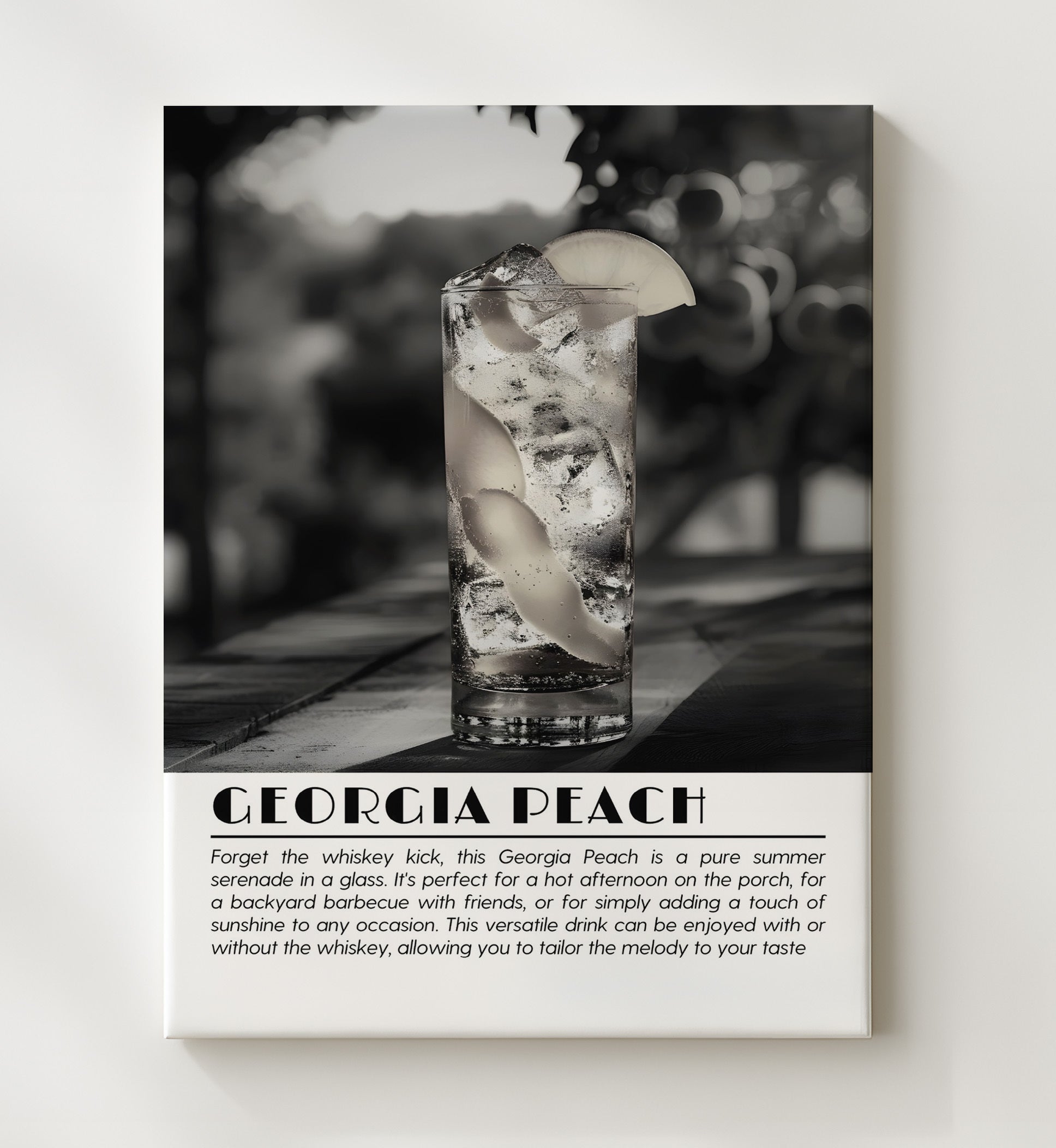 Georgia Peach Summer Serenade Drinks Defined Poster - 20x24 Canvas