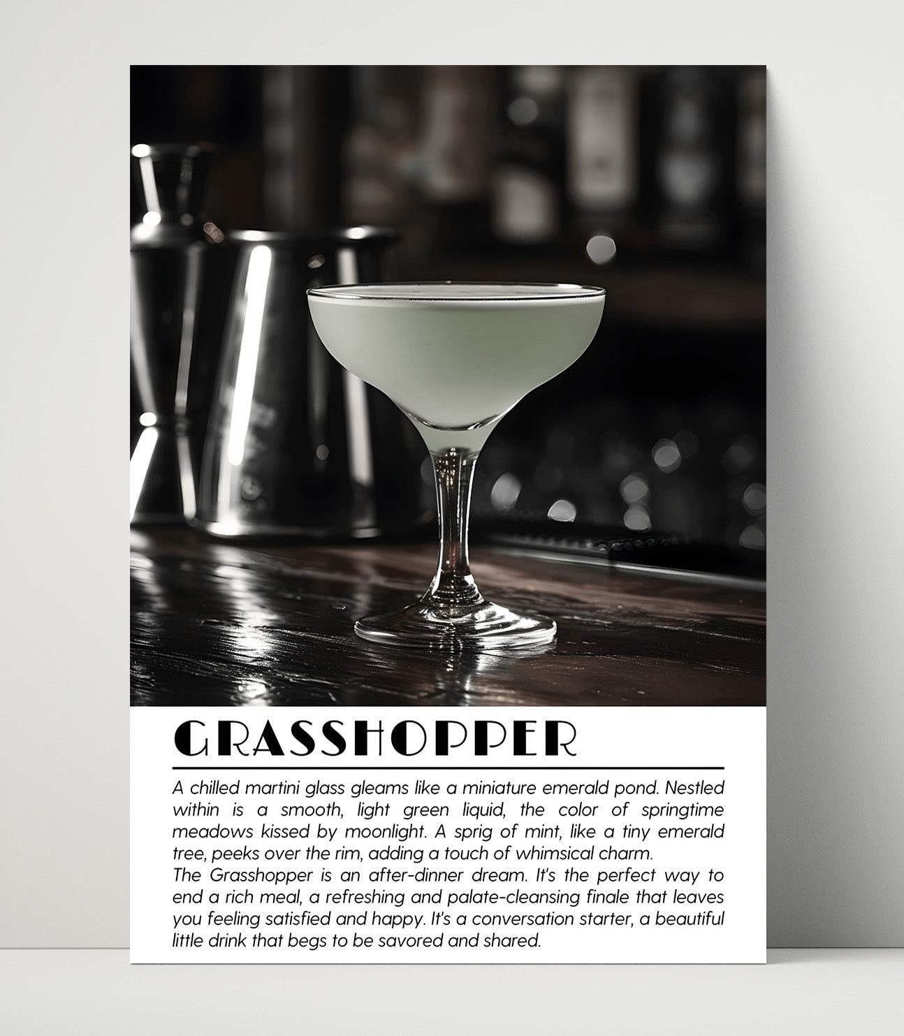 Grasshopper Mint Dessert Drinks Defined Poster - 16x20 Unframed Print