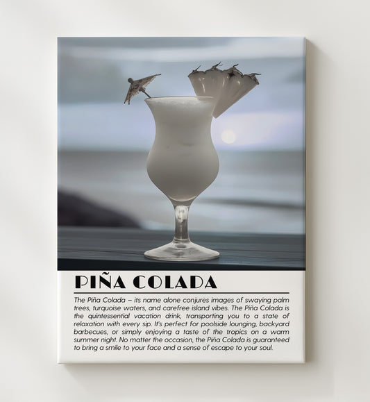 Piña Colada - Tropical Escape 16x20 Canvas cocktail definition wall art
