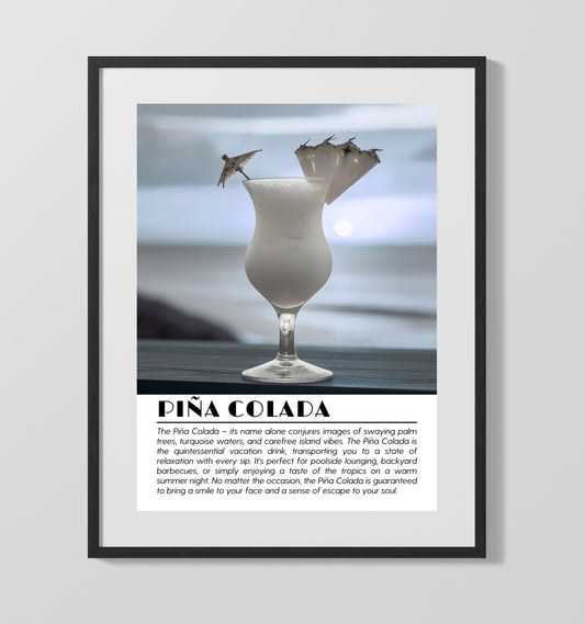 Piña Colada - Tropical Escape - Cocktail Definition - 16x20 Gallery Frame