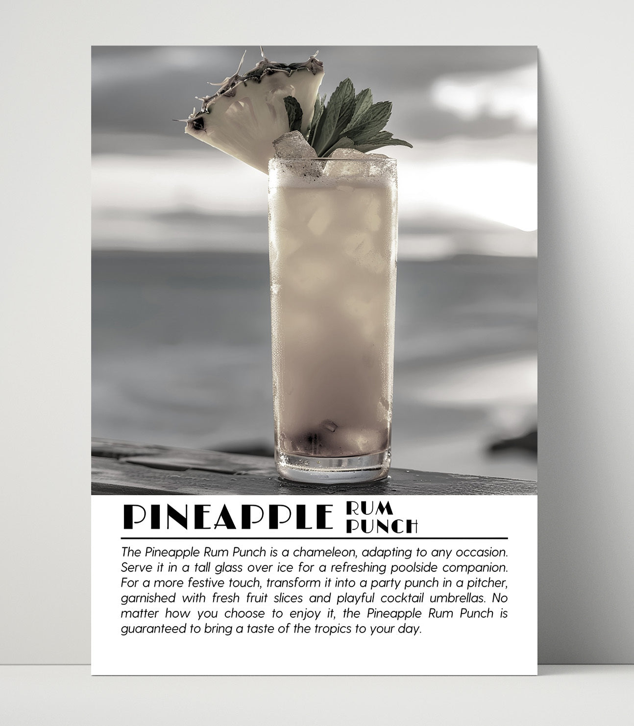 Pineapple Rum Punch Island Refreshment Drinks Defined Poster - 16x20 Unframed Print