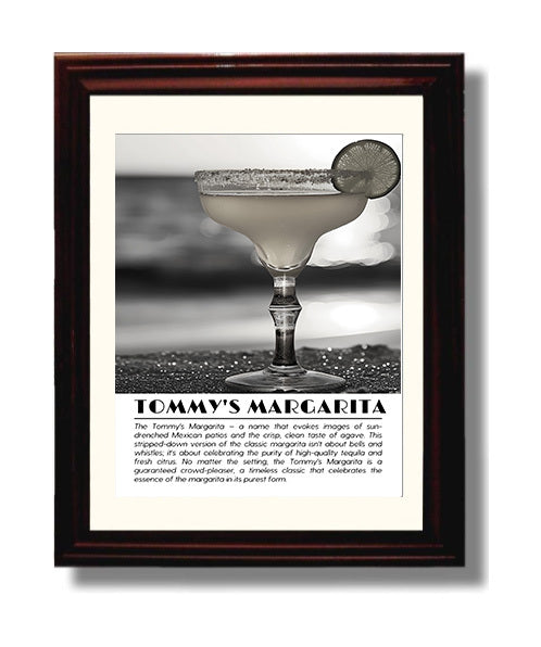 Tommys Margarita Agave Classic Drinks Defined Poster - 8x10 Beveled Frame