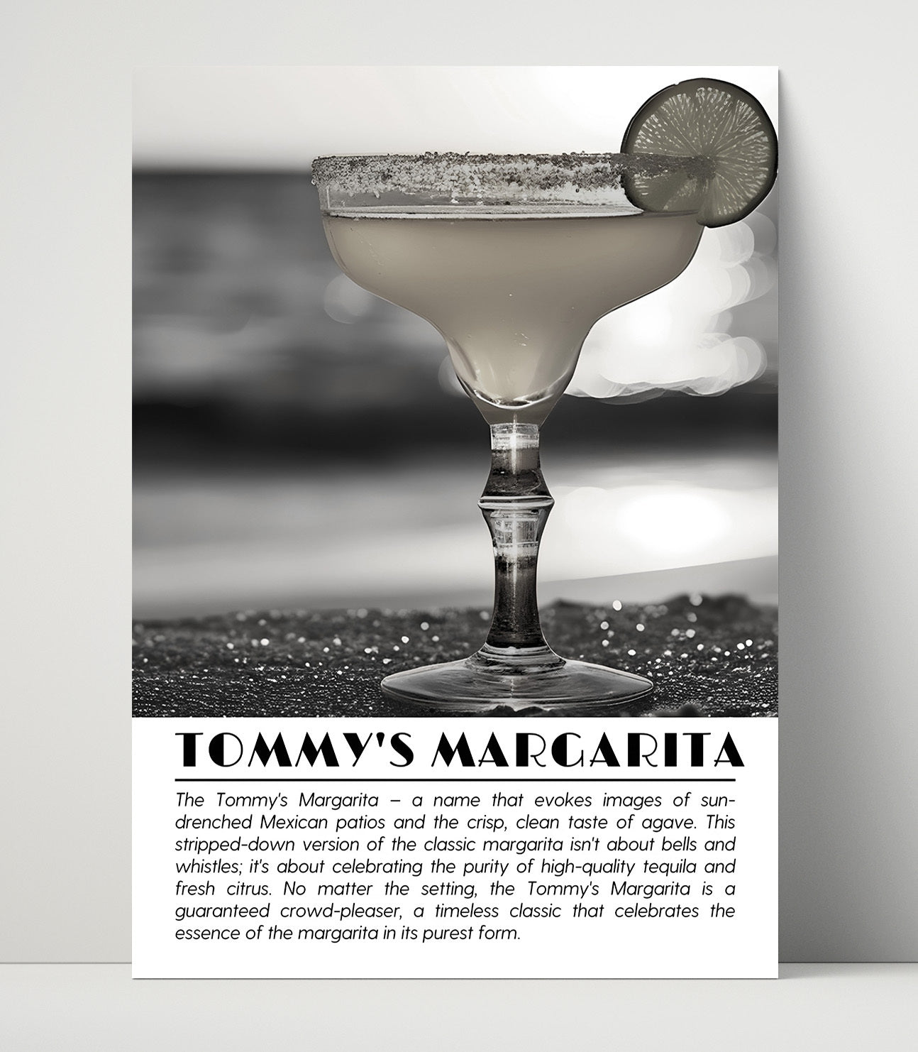 Tommys Margarita Agave Classic Drinks Defined Poster - 16x20 Unframed Print