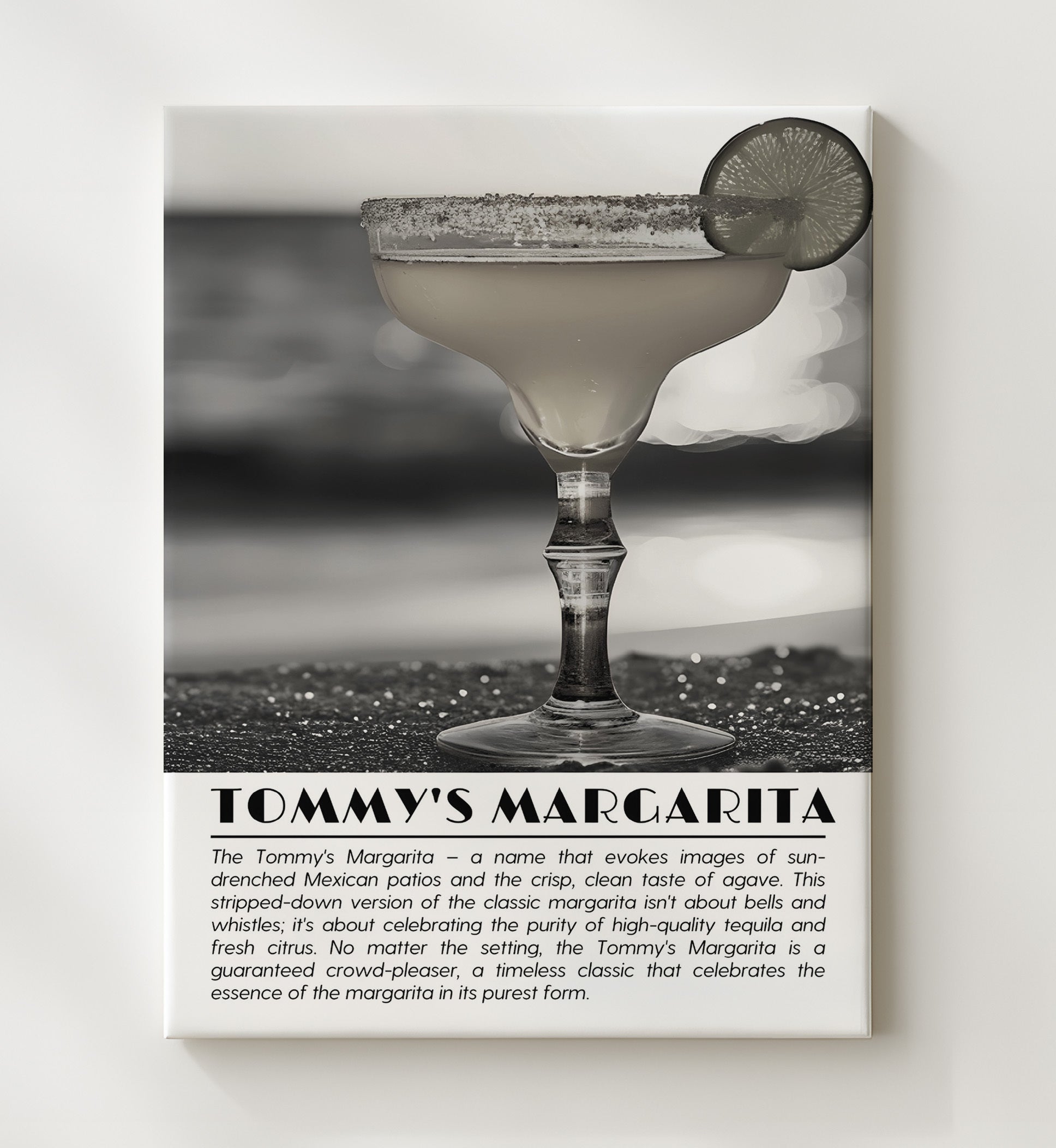 Tommys Margarita Agave Classic Drinks Defined Poster - 20x24 Canvas