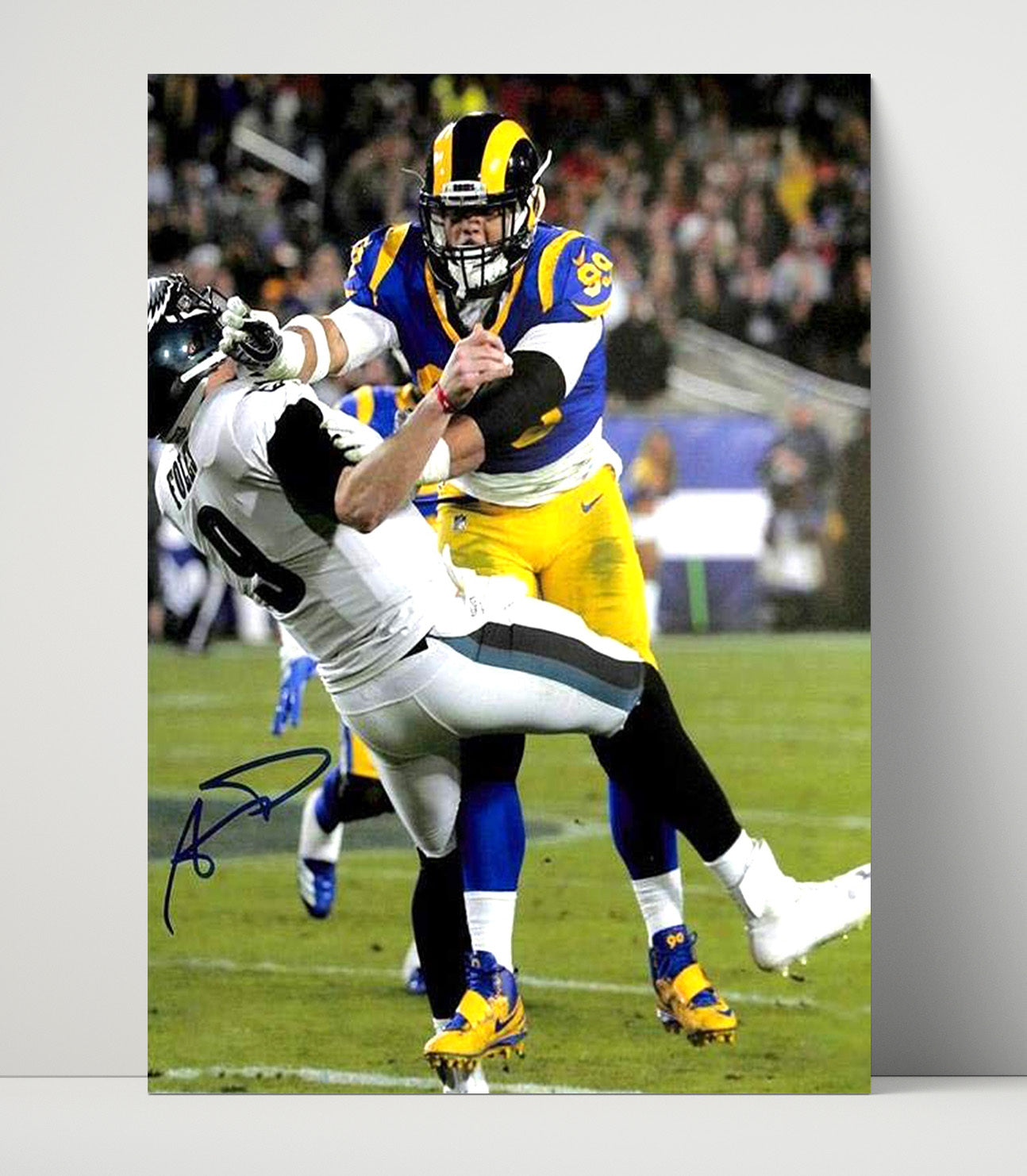 Aaron Donald Rams Sack - QB Nightmare Football Wall Art - football wall art print