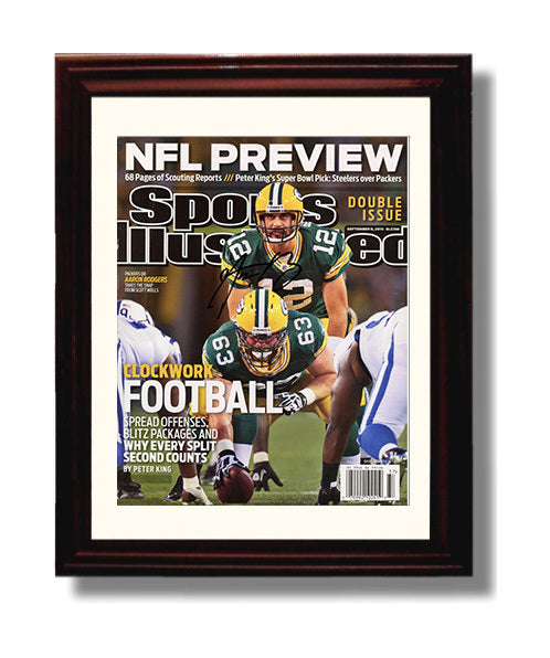 Aaron Rodgers - Green Bay Football NFL Preview Snap Under Center 2010 SI Cover Football Wall Art - football wall art print