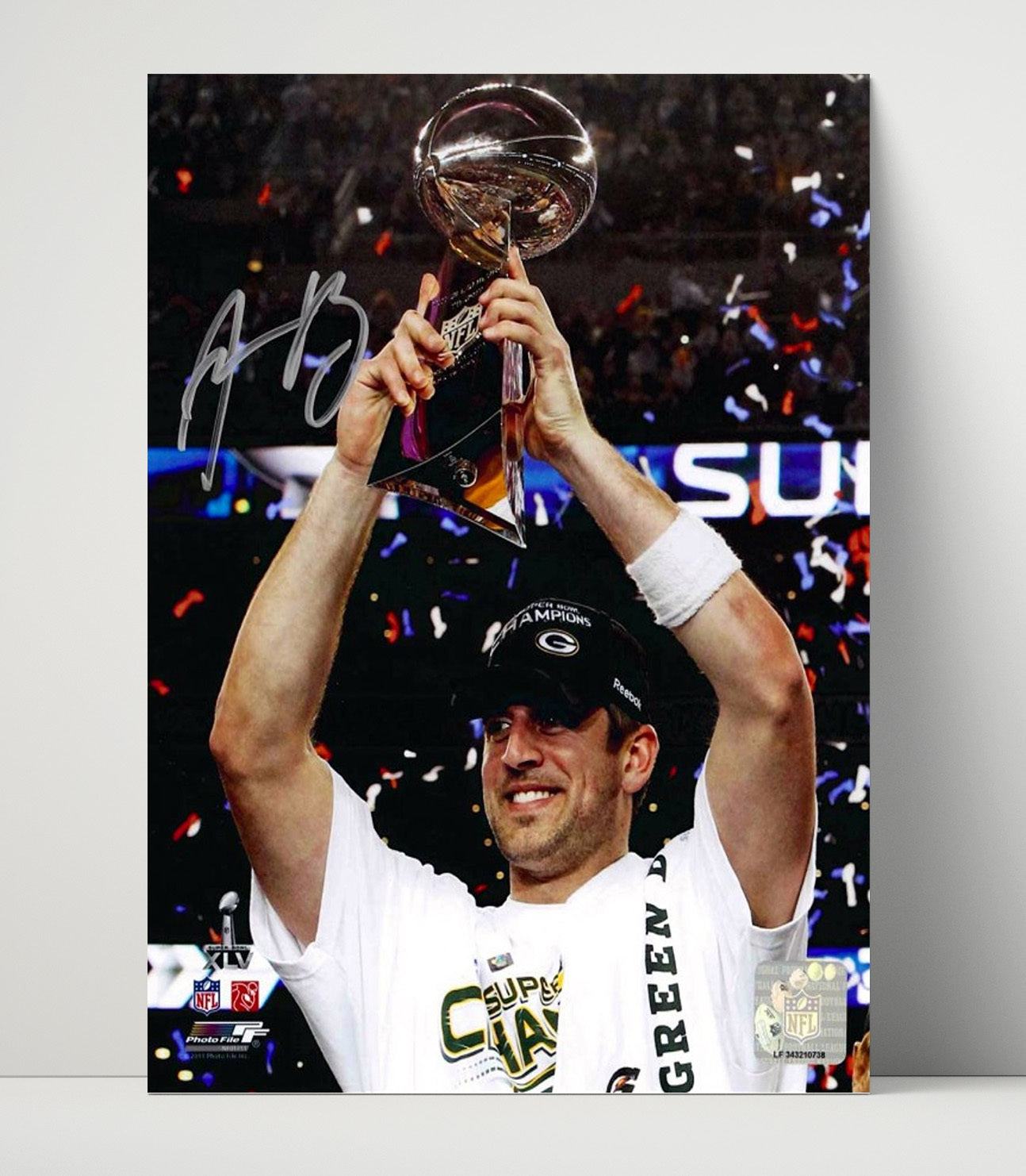 Aaron Rodgers - Lombardi Glory Football Wall Art - football wall art print