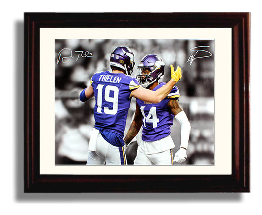 Adam Thielen and Stefon Diggs - Minnesota Football Touchdown Celebration Duo 8x10 Canvas vintage football wall art