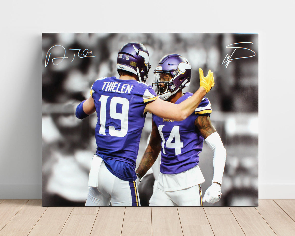 Adam Thielen and Stefon Diggs – Minnesota Football TD Duo unframed football poster print