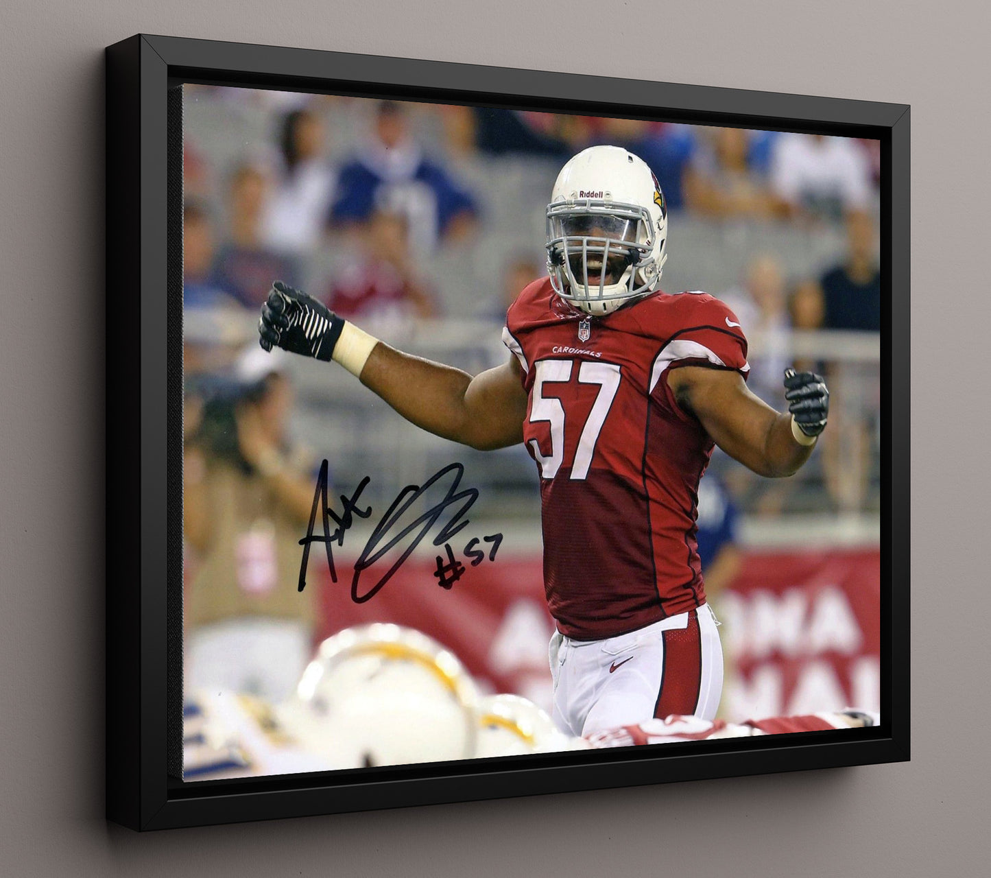 Alex Okafor - Arizona Football Defensive Celebration Football Wall Art - football wall art print