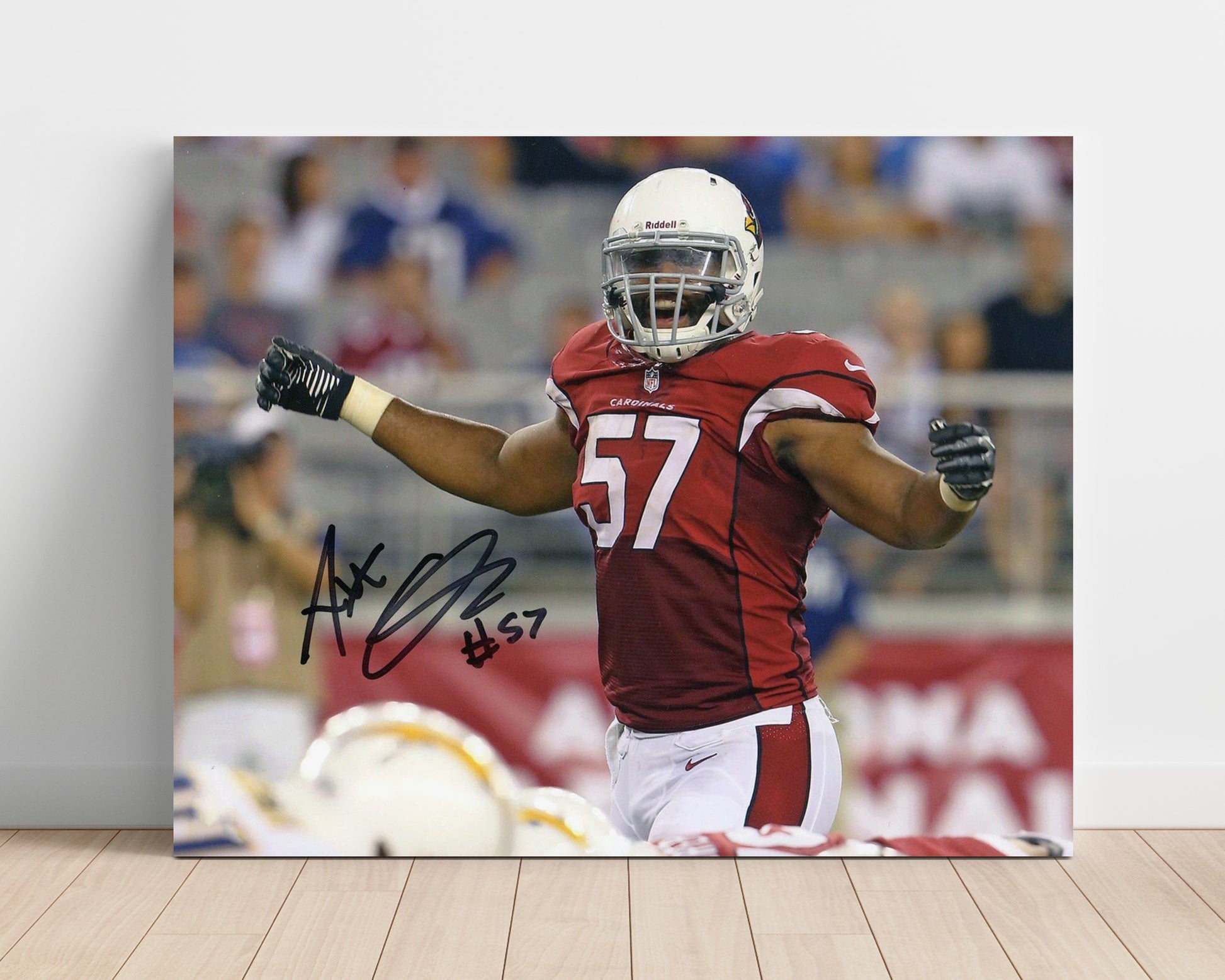Alex Okafor - Arizona Football Defensive Celebration Football Wall Art - football wall art print