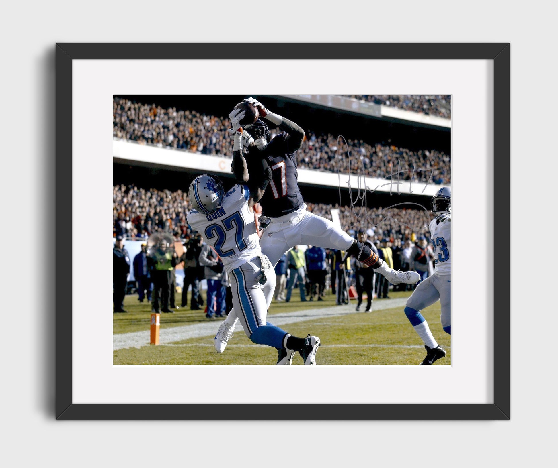 Alshon Jeffery - Chicago Football Receiver Leap Catch Alt Angle Football Wall Art - football wall art print