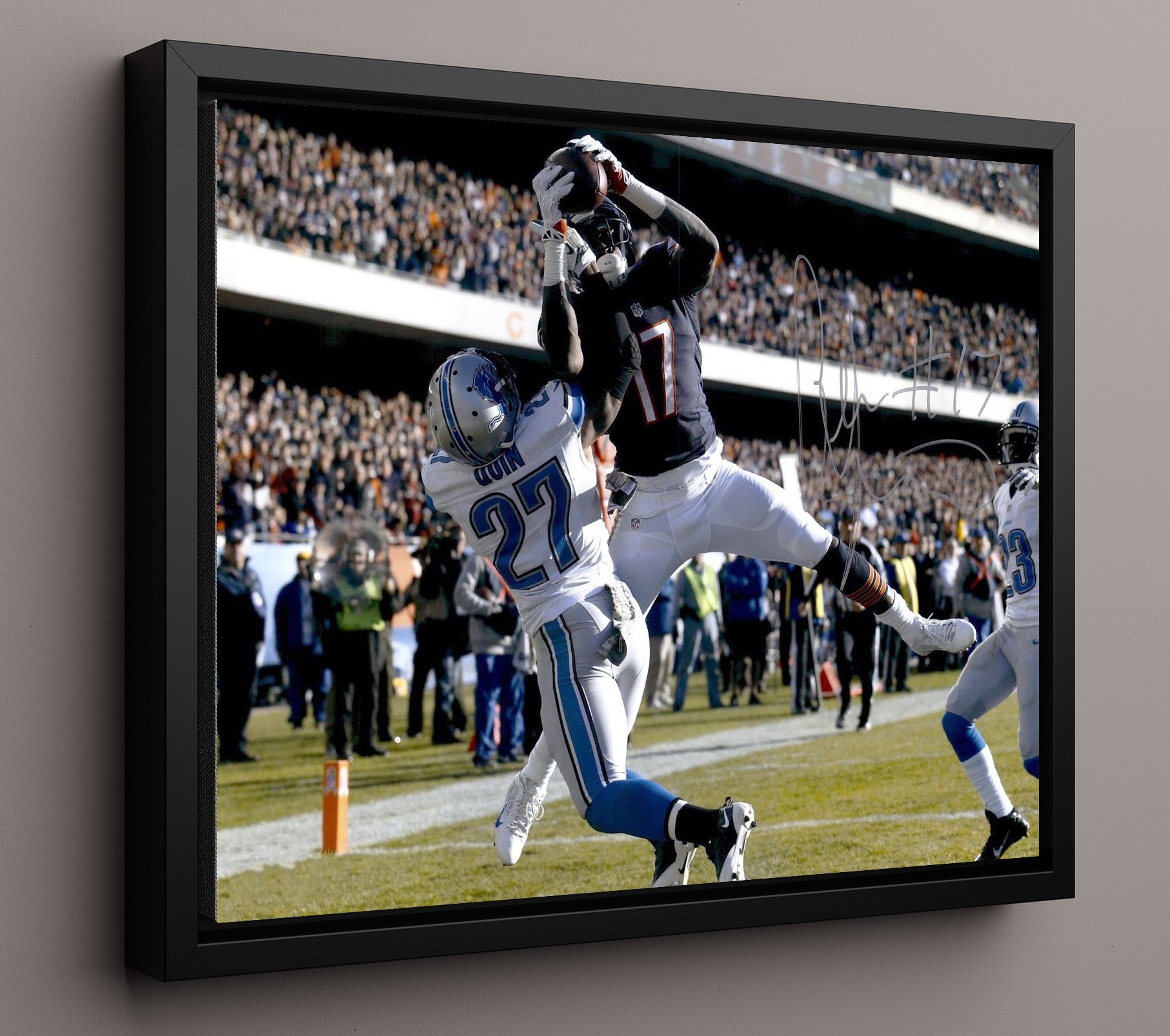 Alshon Jeffery - Chicago Football Receiver Leap Catch Alt Angle Football Wall Art - football wall art print
