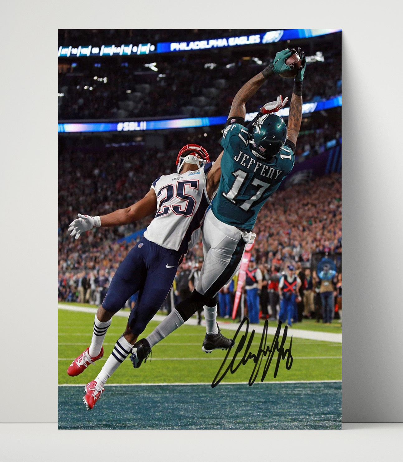 Alshon Jeffery Philadelphia Super Bowl Touchdown Catch Football Wall Art Unframed 8x10 in Plastic Sleeve wall art print - Football decor