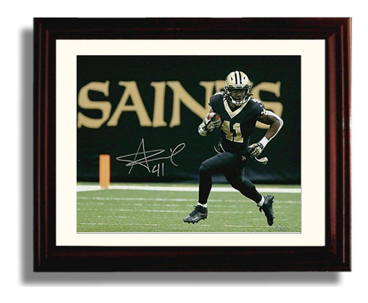 Alvin Kamara - New Orleans Football Running Play Breakaway 8x10 Canvas vintage football wall art