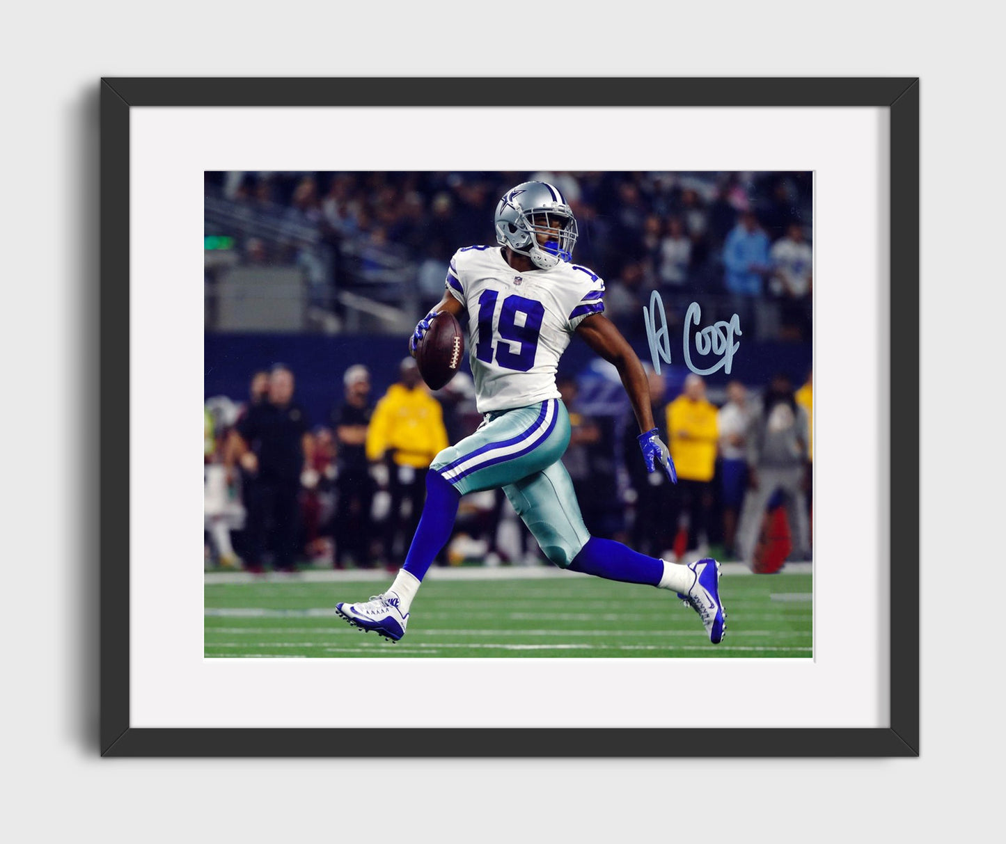 Amari Cooper - Dallas Football Receiver Running Look Back Football Wall Art - football wall art print