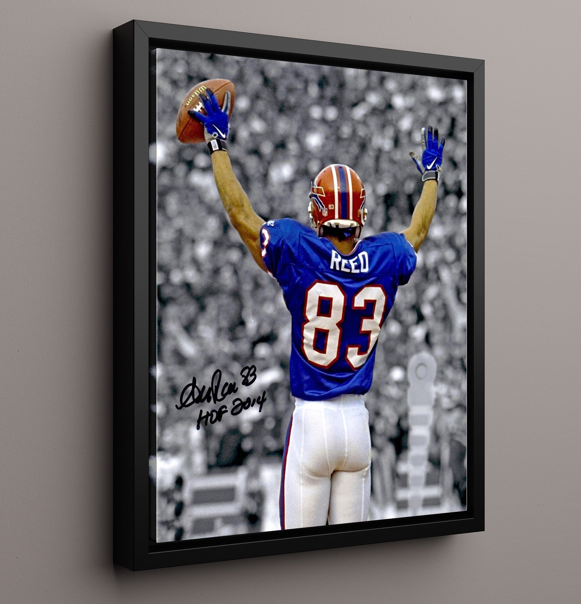 Andre Reed - Victory Salute Football Wall Art - football wall art print