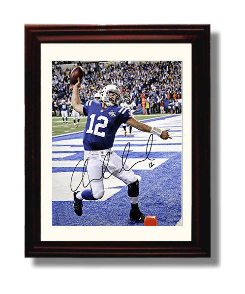 Andrew Luck - End Zone Fury 8x10 Canvas vintage football wall art