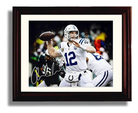 Andrew Luck - Indianapolis Football Quarterback Pocket Pass Football Wall Art - football wall art print