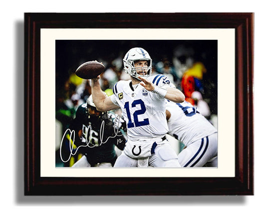 Andrew Luck - Indianapolis Football Quarterback Pocket Pass 8x10 Canvas vintage football wall art