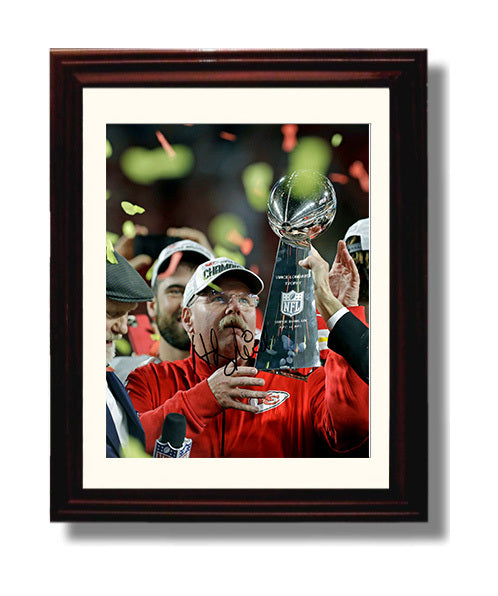 Andy Reid - Big Red and Big Trophy 8x10 Canvas vintage football wall art