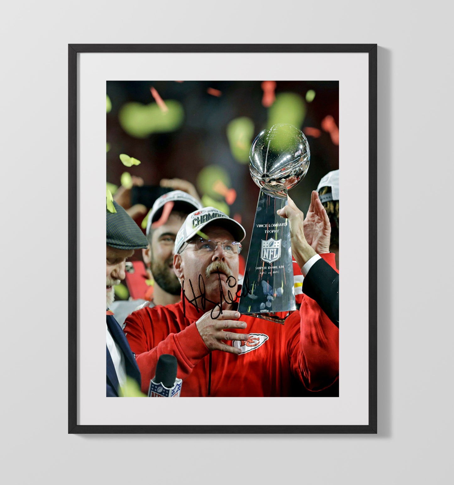 Andy Reid - Big Red and Big Trophy Football Wall Art - football wall art print