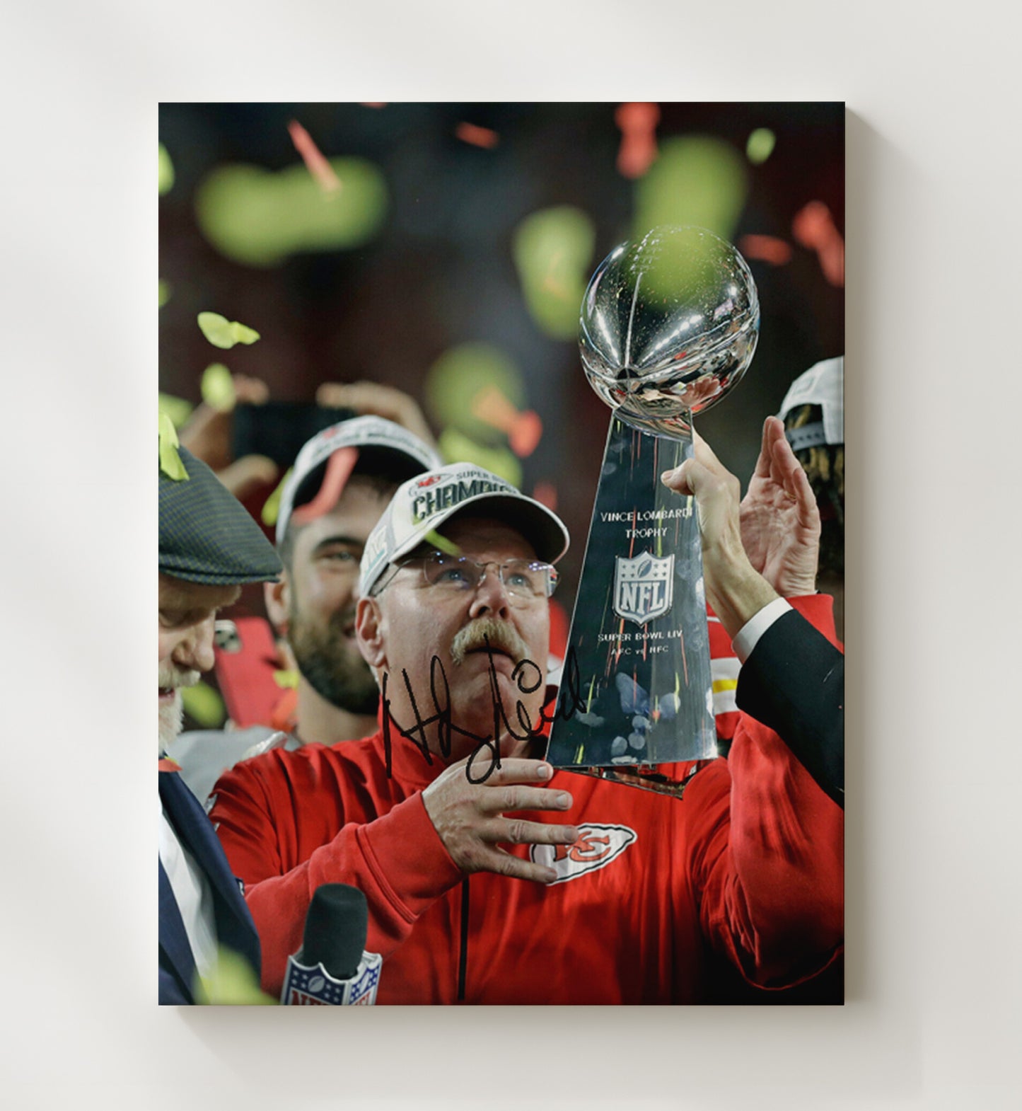 Andy Reid - Big Red and Big Trophy Football Wall Art - football wall art print