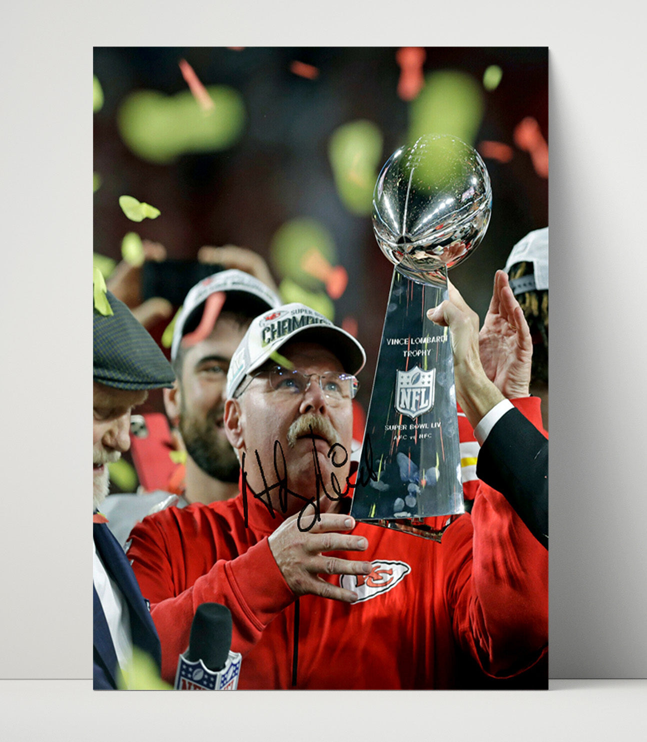 Andy Reid - Big Red and Big Trophy Football Wall Art - football wall art print