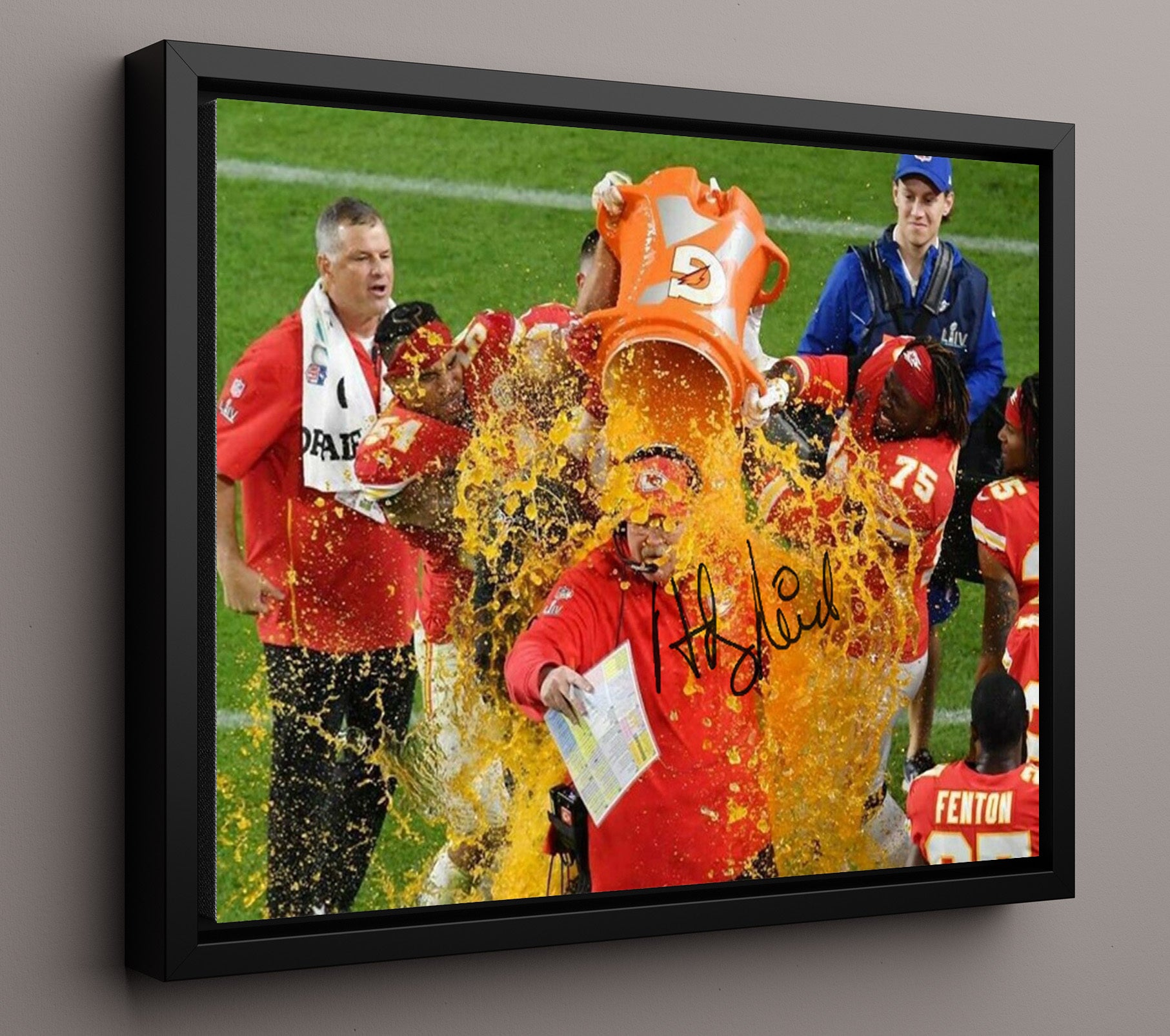 Andy Reid - Kansas City Football Coach Gatorade Celebration Football Wall Art - football wall art print