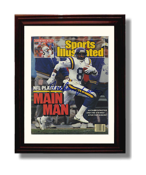 Anthony Carter - Minnesota Football NFL Playoffs Main Man Run 1988 SI Cover 8x10 Canvas vintage football wall art