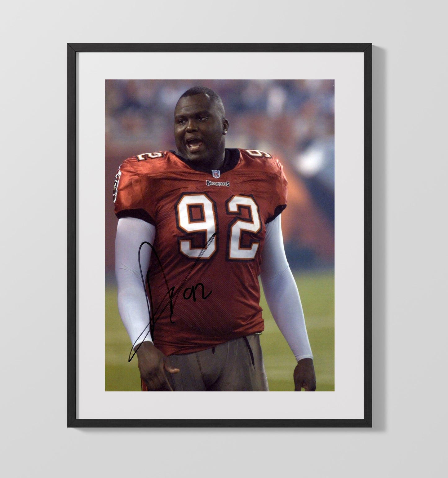 Anthony McFarland - Tampa football Defensive Tackle Sideline Portrait Vintage Football Wall Art - 16x20 Gallery Frame football decor