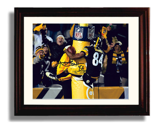 Antonio Brown - Pittsburgh Football Goal Post Touchdown Celebration 8x10 Canvas vintage football wall art