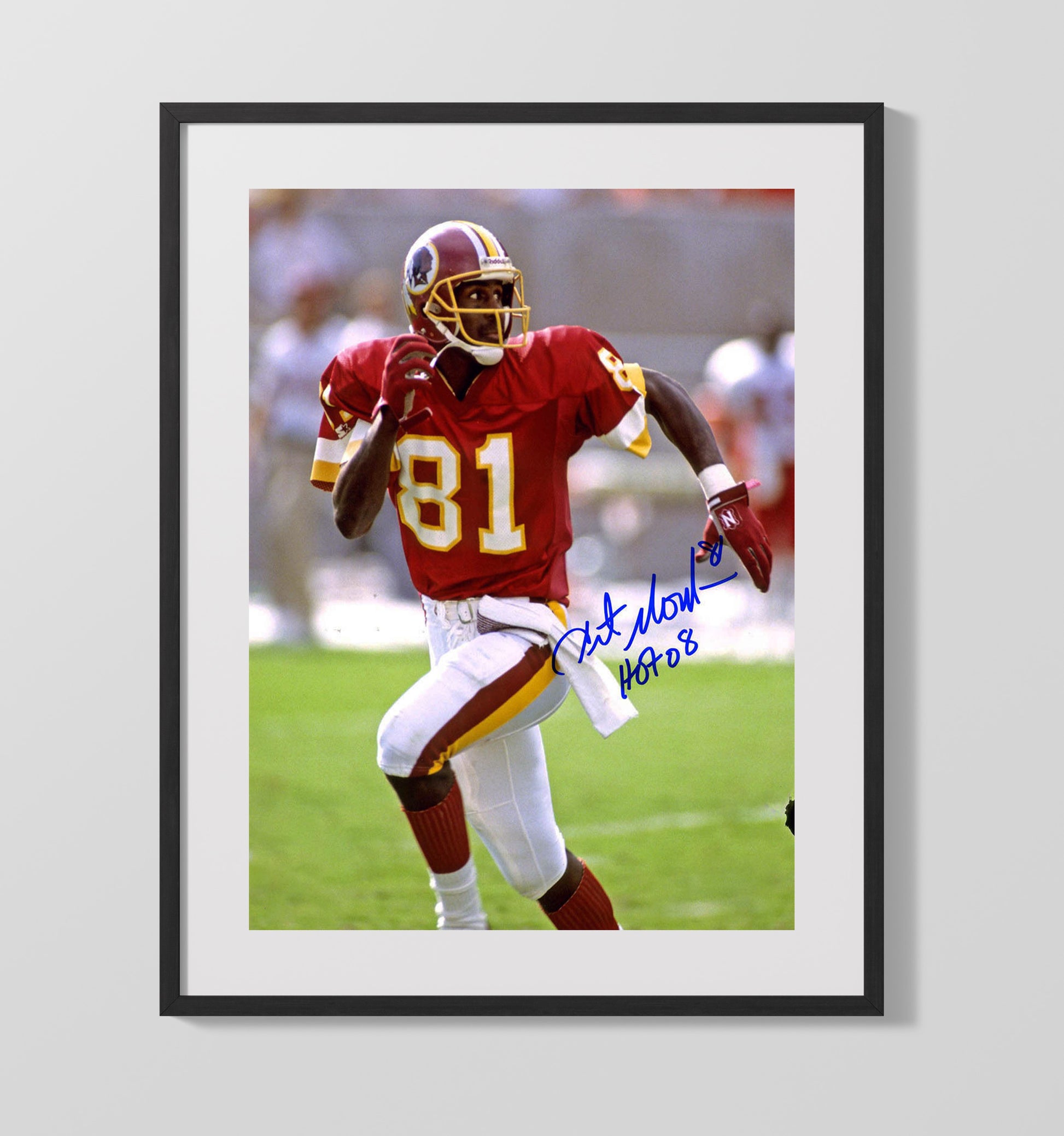Art Monk - Washington Football Hall of Fame Receiver Portrait Football Wall Art - football wall art print