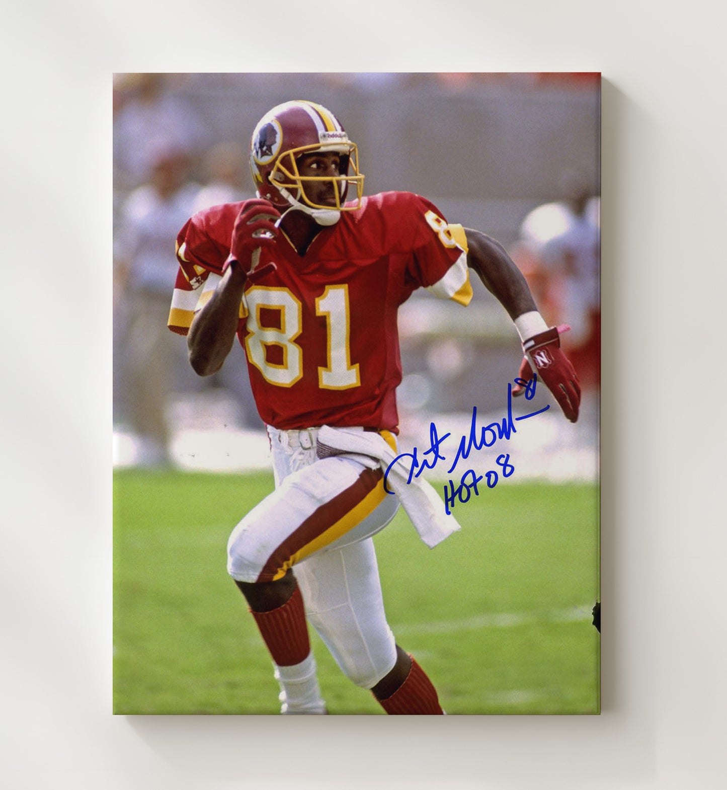 Art Monk - Washington Football Hall of Fame Receiver Portrait Football Wall Art - football wall art print