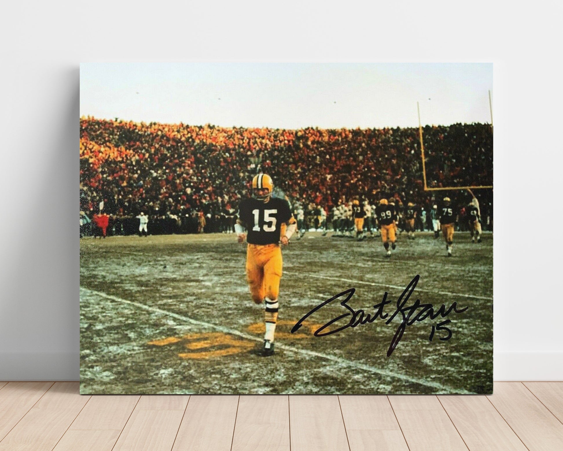 Bart Starr - Green Bay Football Frozen Tundra Walk Off Football Wall Art - football wall art print