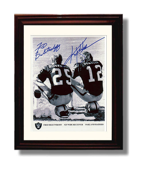Biletnikoff and Stabler - Raider Legends 8x10 Canvas vintage football wall art