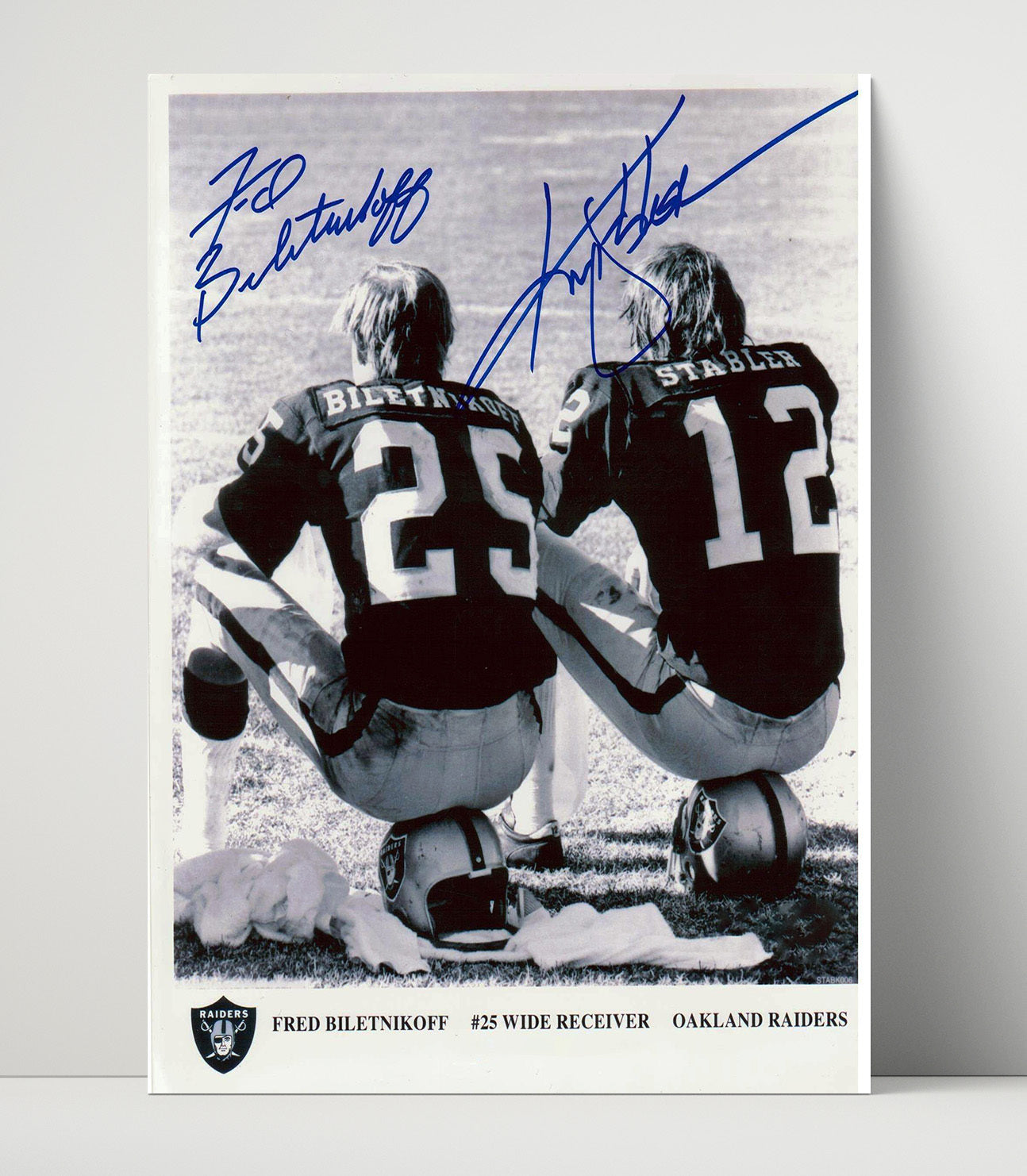 Biletnikoff and Stabler - Raider Legends Football Wall Art - football wall art print