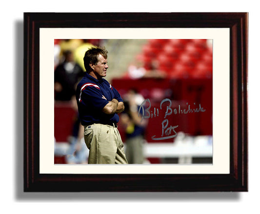 Bill Belichick - New England Football Coach Arms Crossed Sideline 8x10 Canvas vintage football wall art