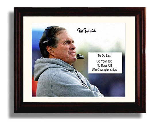 Bill Belichick - New England Football Coach Do Your Job Message 8x10 Canvas vintage football wall art