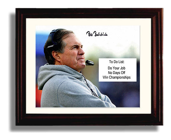 Bill Belichick - New England Football Coach Do Your Job Message Football Wall Art - football wall art print