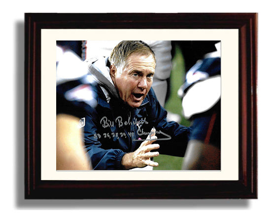 Bill Belichick - New England Football Coach Game Headset Portrait Football Wall Art - football wall art print