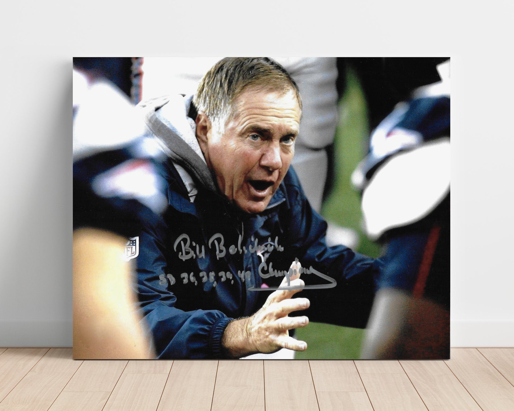 Bill Belichick New England Coach Game Headset Football Wall Art Unframed 8x10 in Plastic Sleeve wall art print - Football decor