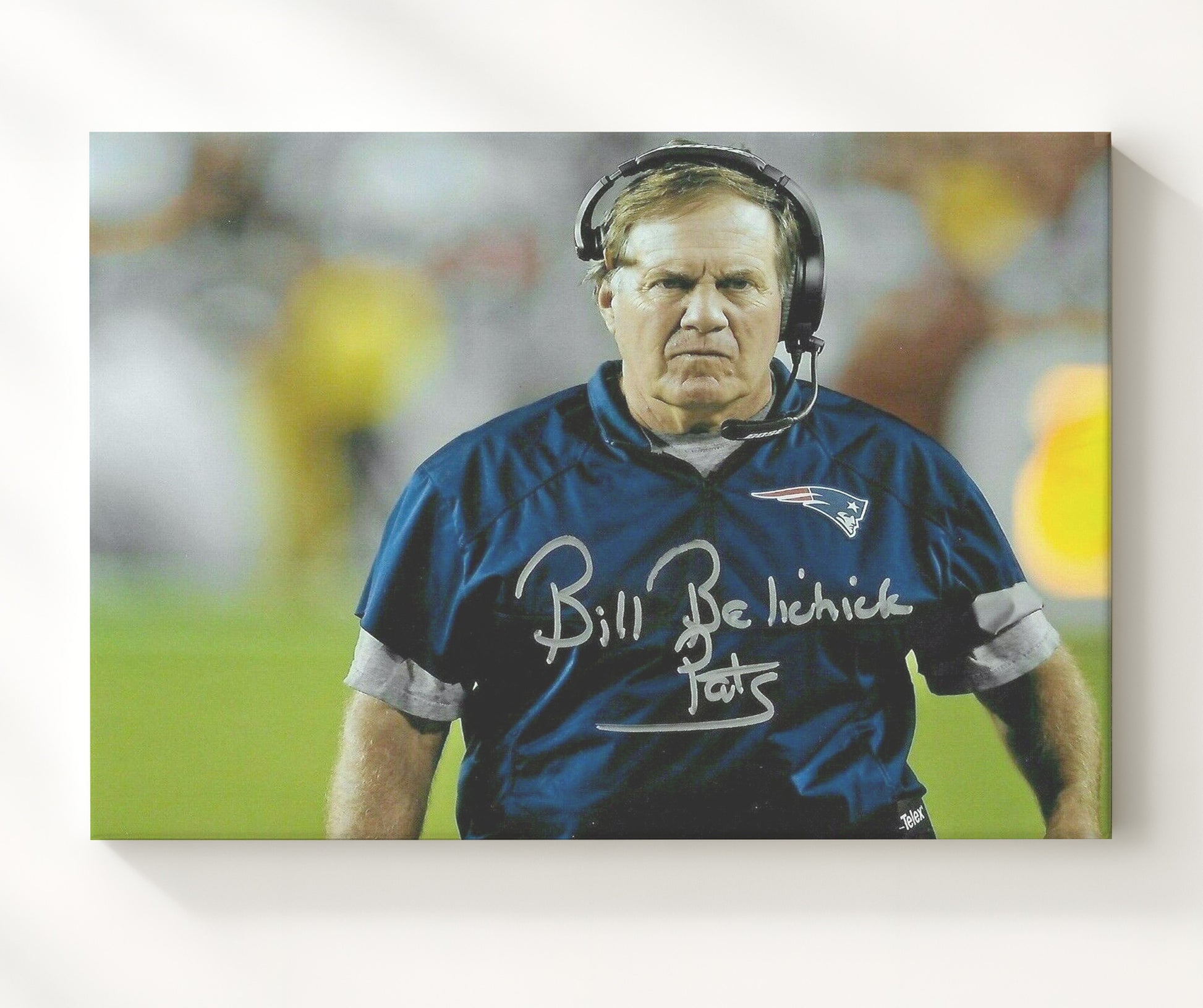 Bill Belichick - New England Football Coach Sideline Portrait Football Wall Art - football wall art print