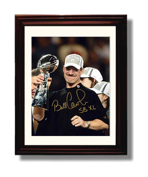 Bill Cowher - Pittsburgh Football Super Bowl XL Trophy Celebration 2006 8x10 Canvas vintage football wall art
