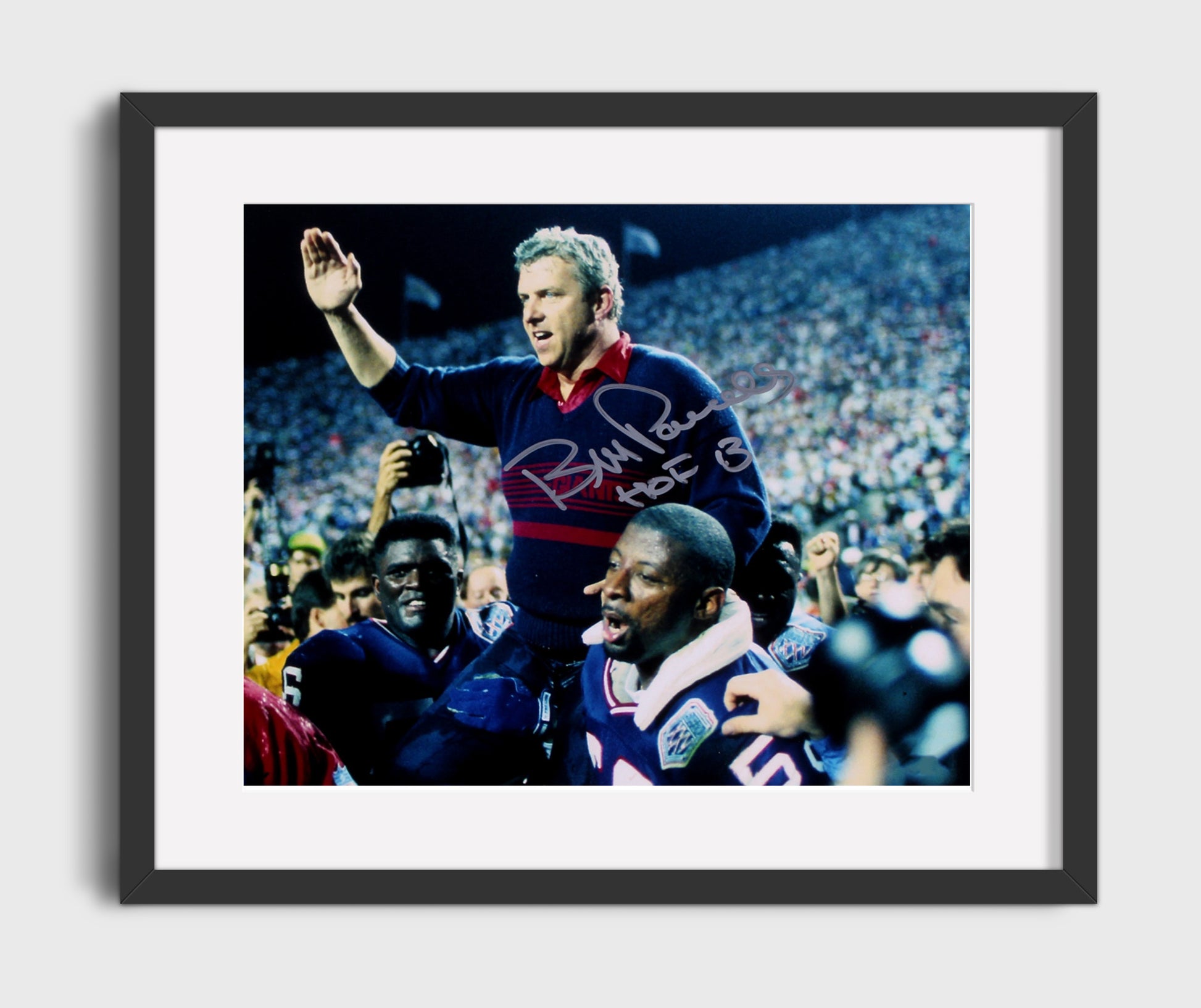 Bill Parcells - New York Football Coach Carried Off Field Celebration Football Wall Art - football wall art print