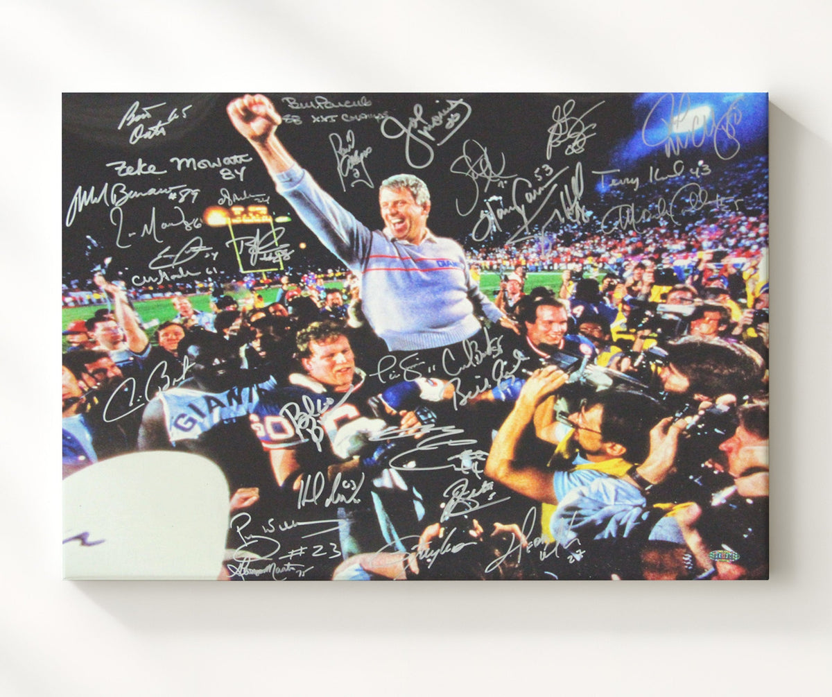 Bill Parcells - New York Football Coach Super Bowl Celebration 8x10 Canvas vintage football wall art