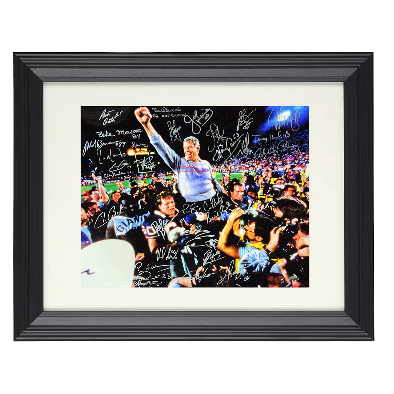 Bill Parcells – New York Coach Super Bowl Celebration – 8x10 black beveled framed football wall art