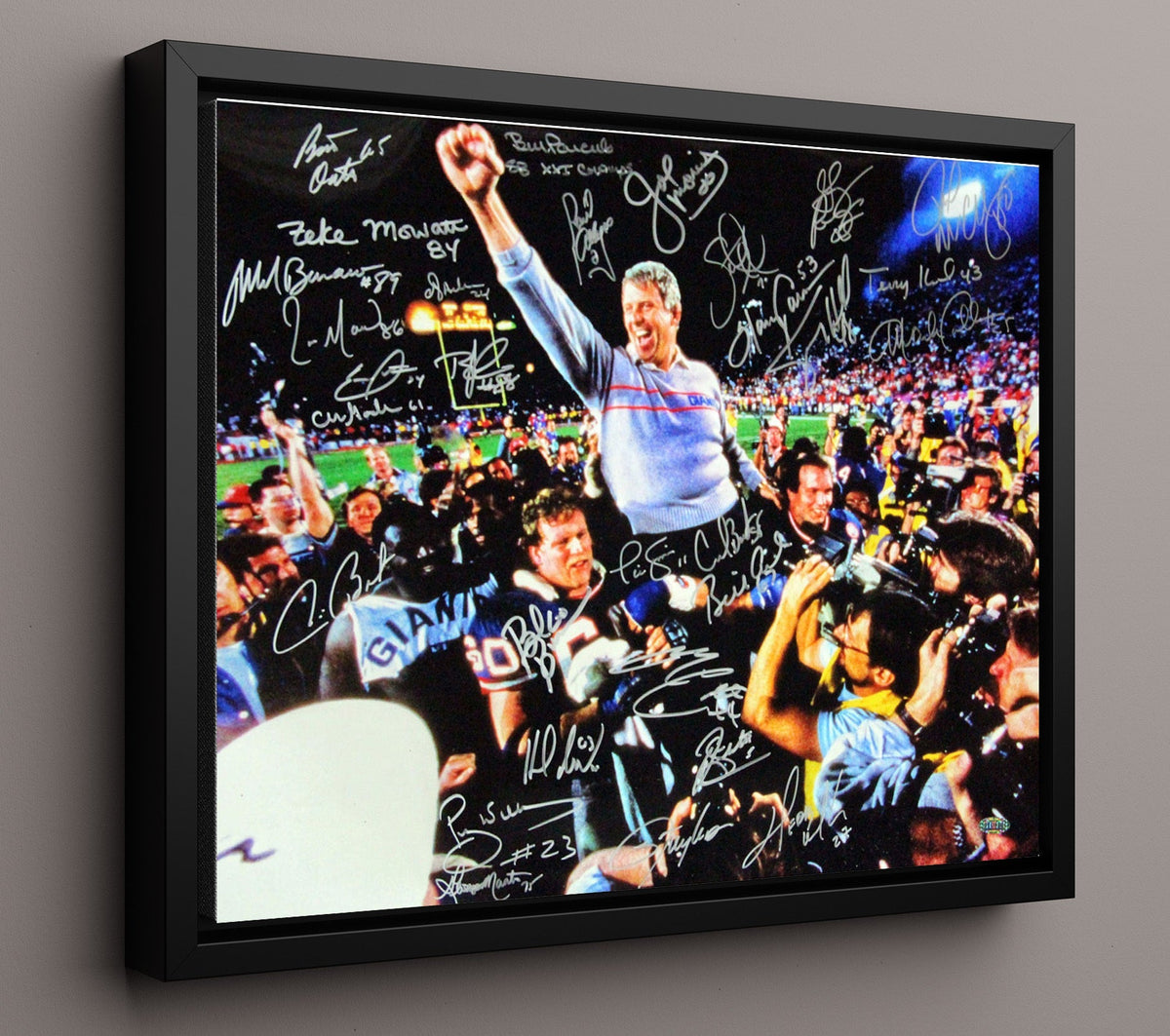 Bill Parcells - New York Football Coach Super Bowl Celebration 8x10 Framed Canvas vintage football wall art